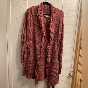 Idyllwind Burgundy Stevi Fringe Cardigan